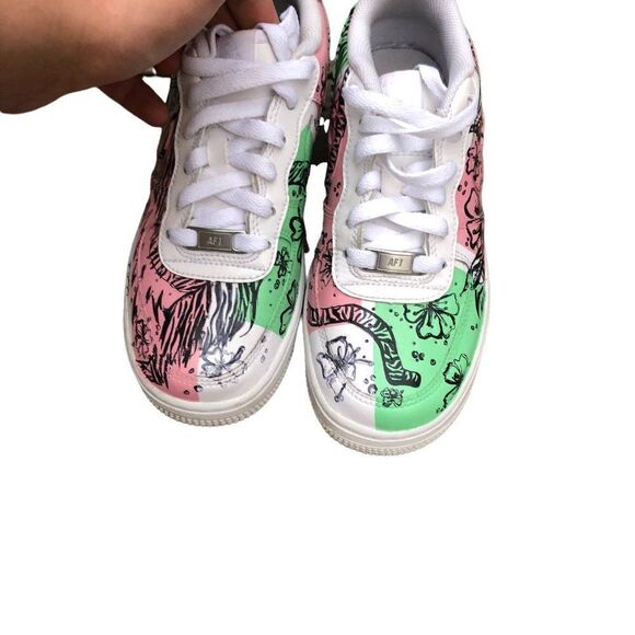 Custom Air Force 1 Low 'Tiger Print' Size 6 - Picture 2 of 16